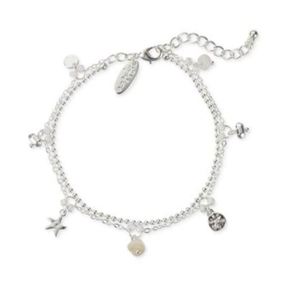 Style & Co Silver Charm Anklet - Picture 1 of 3